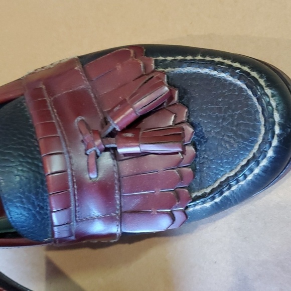 HS TRASK two tone loafer with tassel size 10.5 - Picture 3 of 10